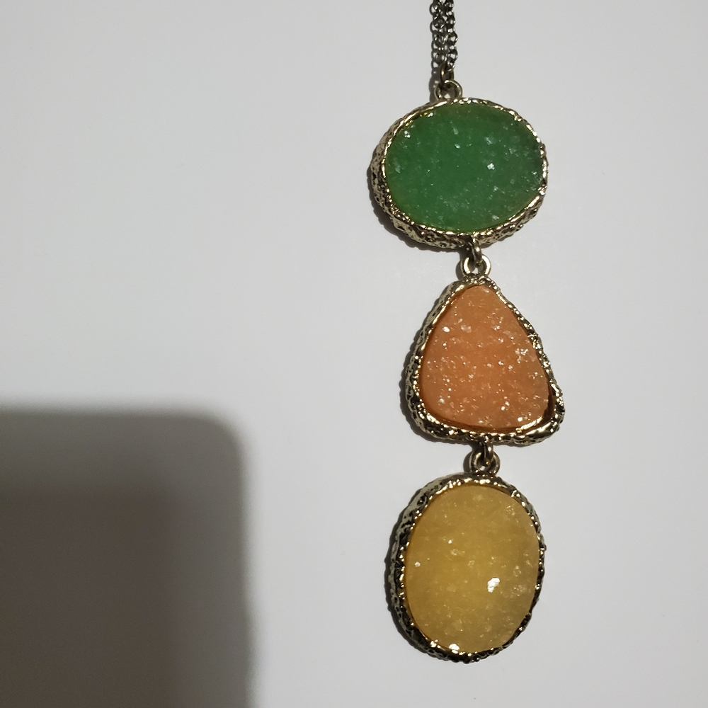 Necklace with hanging pendants